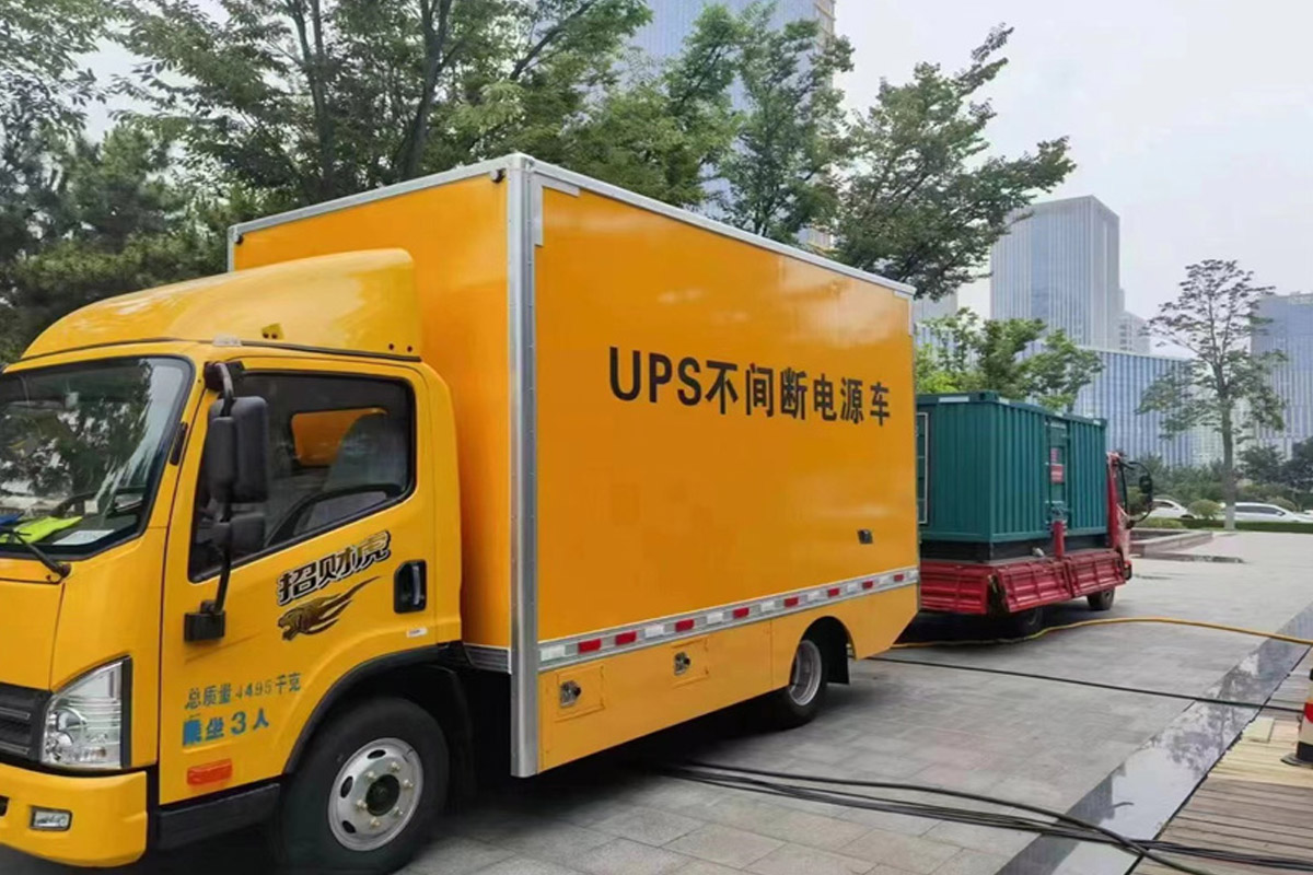 宜章发电机租赁施工现场