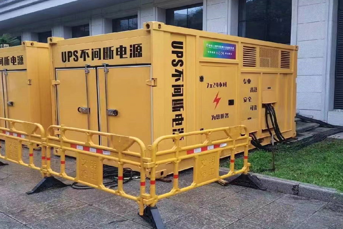 宜章发电机租赁施工现场